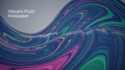 Vibrant fluid wallpaper with dynamic colors