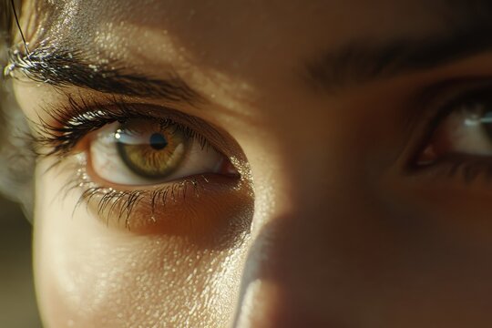 Zbliżenie na ludzkie oczy, głębia spojrzenia
