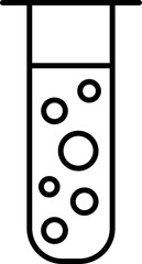 Laboratory Flask Outline Linear Symbol for Graphic and Web Design, Apps, Adverts, Various Cards