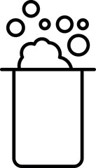 Laboratory Flask Outline Linear Image for Graphic and Web Design, Apps, Adverts, Various Cards