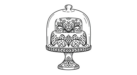 vector illustration of cake