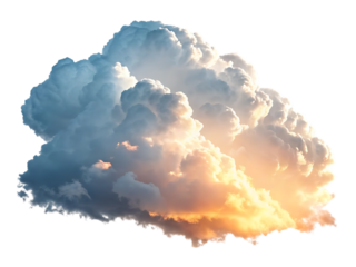 Dramatic cumulonimbus cloud formation at sunset