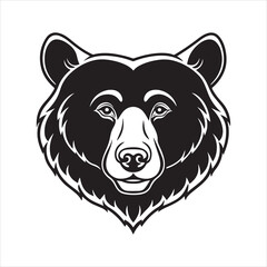 american black bear silhouette vector