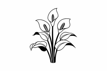 green plant isolated on white