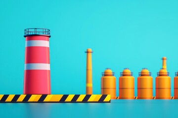 Obraz premium industrial IoT monitoring predictive. IoT Safety Monitoring with Predictive Alerts Monitoring workplace conditions to predict and mitigate hazards before incidents occur