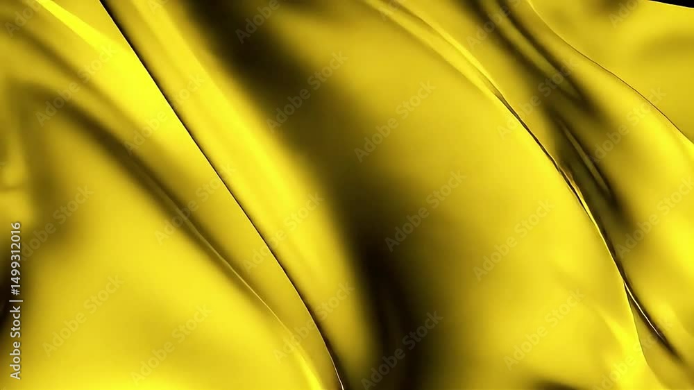 Poster golden fabric waves: animated silk texture with dynamic folds and light play