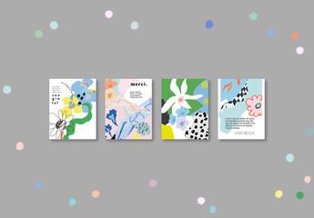 Artistic Floral Cards Layout