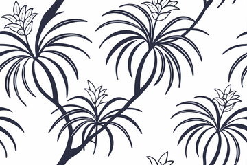 seamless background with palm trees