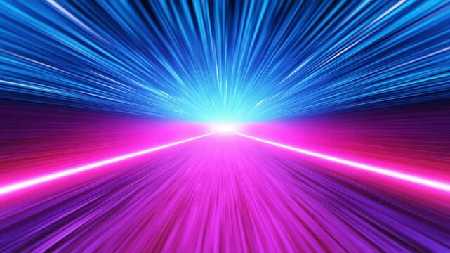 Abstract vibrant light rays in vivid colors create a dynamic backdrop, ideal for futuristic themes and designs.