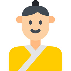 Vector Icon Qu Yuan, Cultures, User, Chinese, Avatar, Man