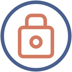 Padlock Outline Color Icon