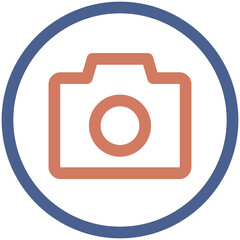 Camera Outline Color Icon