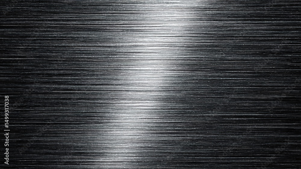 Poster brushed surface texture: a close-up texture of brushed metal surface with light reflection. elegant 