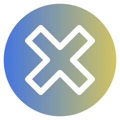 Fototapeta premium Cancel Glyph Gradient Icon
