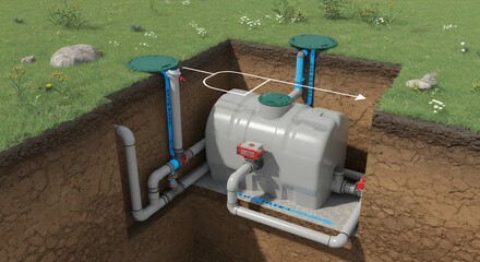 Underground Water Tank Installation Diagram
