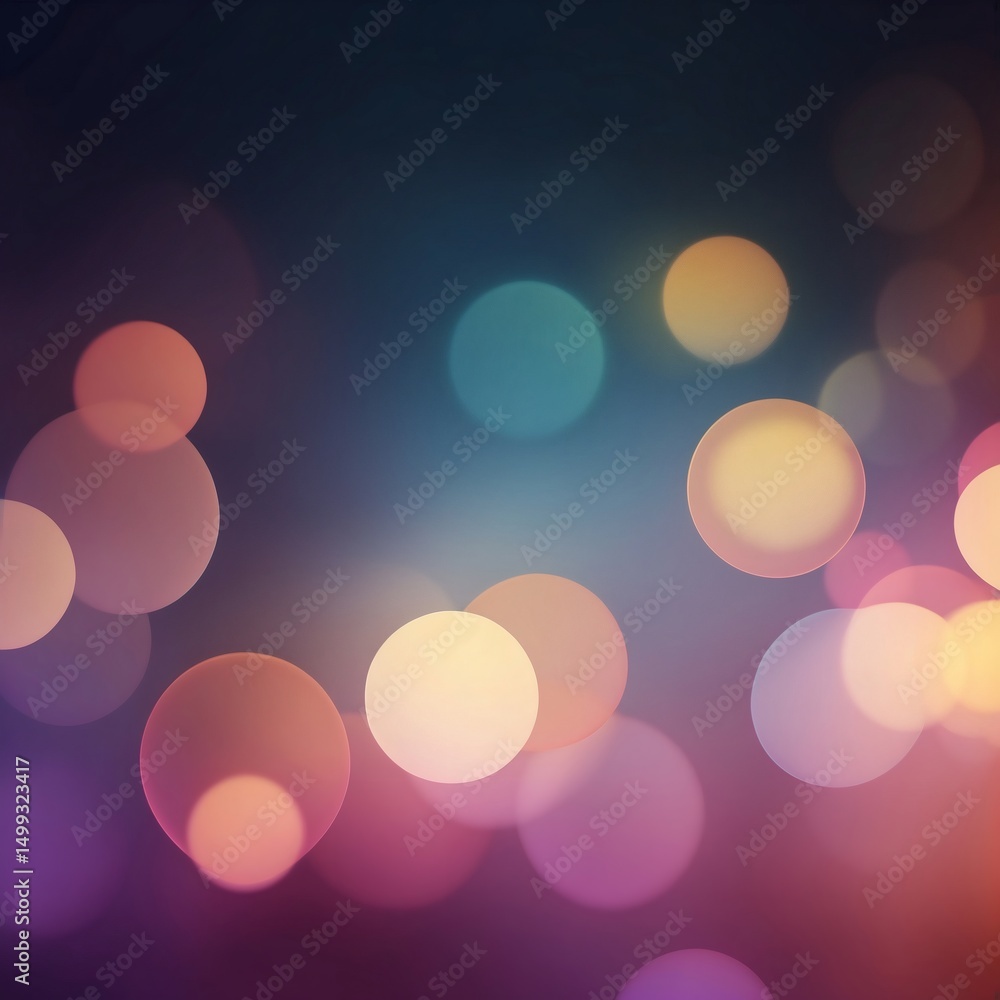 Poster Abstract bokeh lights in various colors, creating a dreamy and artistic visual effect