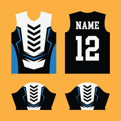 jersey design template, sublimation t-shirt, stripes pattern modern,  vector illustration