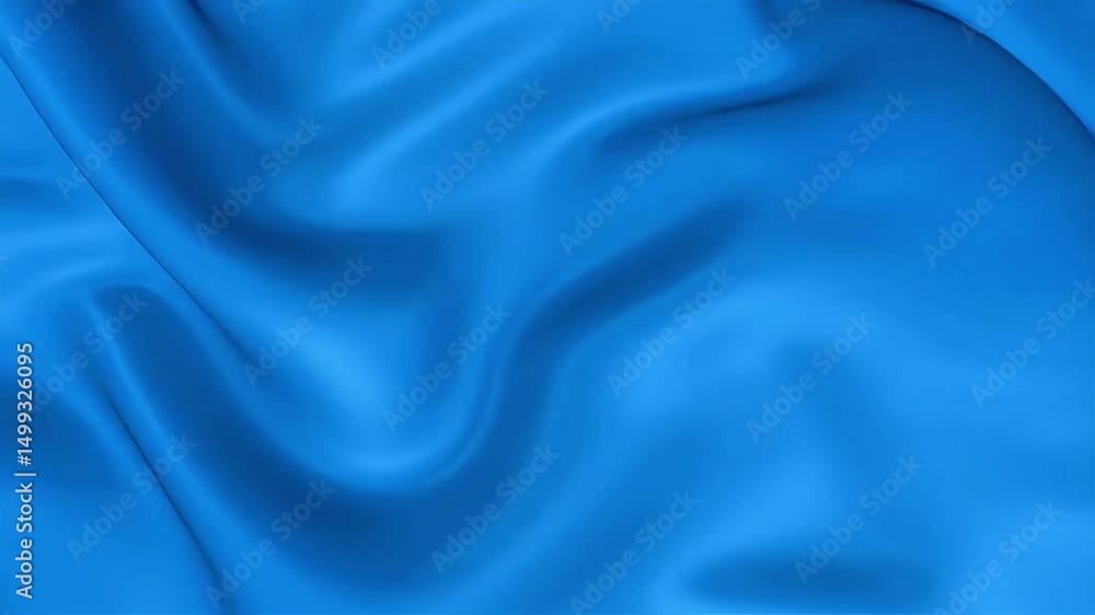 Aufkleber flowing azure fabric: animated silk texture with gentle ripples and soft shadows