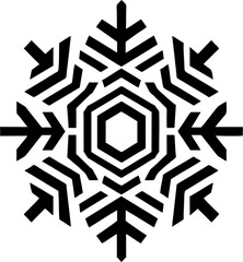 Stylized Hexagonal Snowflake Icon