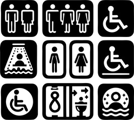 Accessible & Gender Inclusive Icon Set &ndash; Bold Monochrome Style