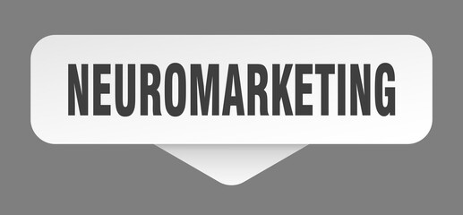 neuromarketing sticker. neuromarketing sign isolated on gray background