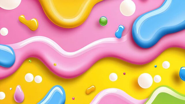Sweet candy cartoon background animation loop