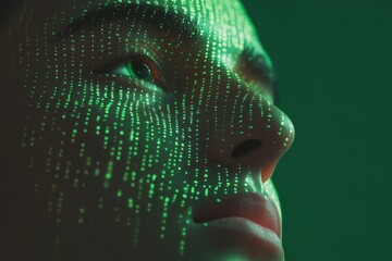 Futuristic ai chatbot concept with digital interface and virtual interaction