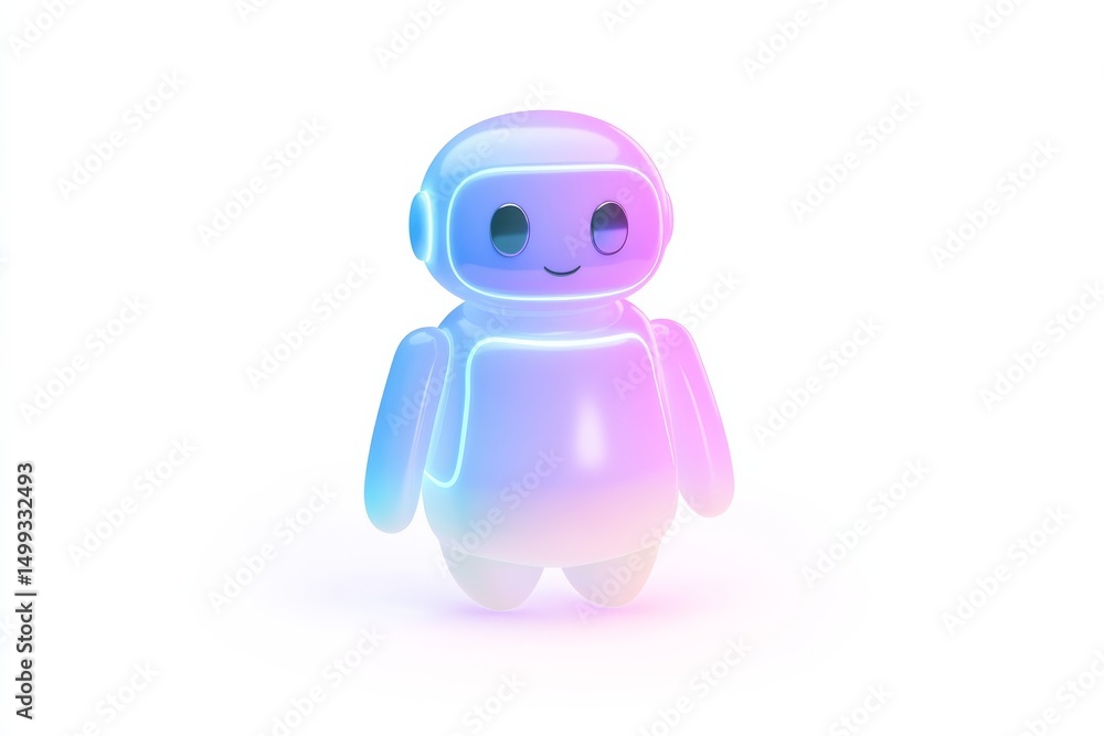 Poster ai chatbot icon design in gradient style for modern technology interfaces