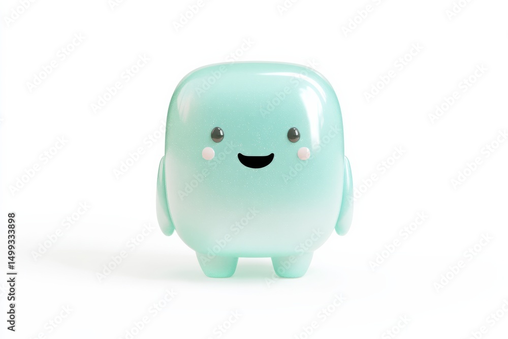 Poster cute ai chatbot icon design for modern user interfaces and applications
