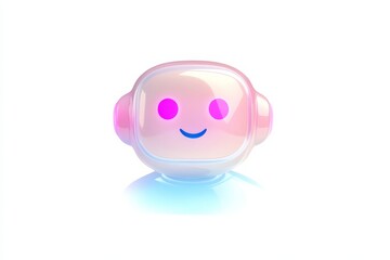 Obraz premium Friendly ai chatbot icon with futuristic design for digital interfaces and technology projects