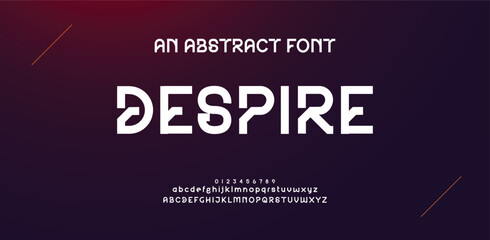 Creative modern technology alphabet fonts. Abstract typography urban sport, techno , fashion, digital, future creative logo font. vector illustration