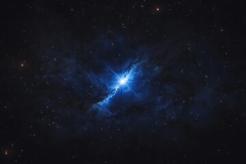 Fototapeta premium Celestial star in deep space nebula with cosmic clouds - perfect for astronomy themes and designs