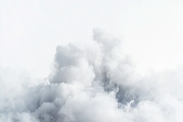 Fototapeta premium Serene soft clouds isolated on white background for design projects