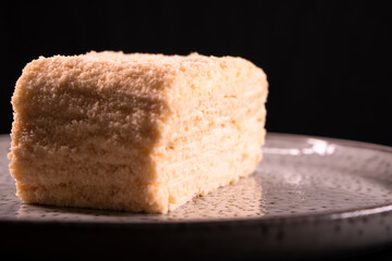 Napoleon cake. Dessert. Healthy food. Diet dish. Layered cake