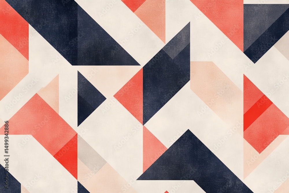 Poster bold minimalist geometric pattern design with abstract shapes