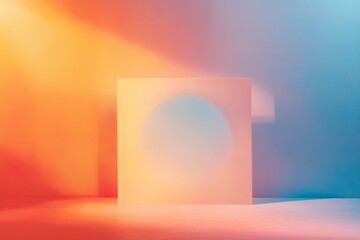 Abstract minimalist design with bold typography and gradient colors