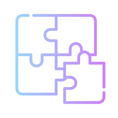 college icon spesial line with gradient color blue purple_puzzle
