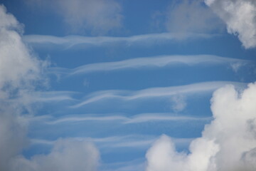 A rare unusual cloud formation at a sky.
