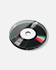 Flat CD in jewel case illustration