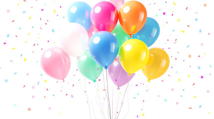 Colorful Balloons and Confetti for a Festive Celebration