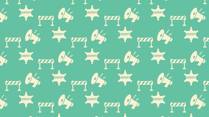 Vector seamless POLICE pattern design