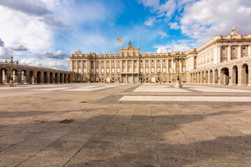 Obraz premium Royal palace courtyard in Madrid, Spain