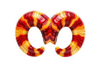 Fototapeta premium Vibrant Red Swirls, Isolated Transparent Background Design Element