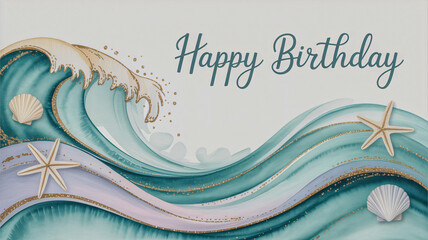 Watercolor wave pattern ideal for cards or textiles