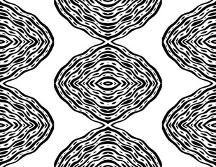Black and white seamless geometric pattern
