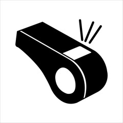 Whistle icon in line style. Editable stroke