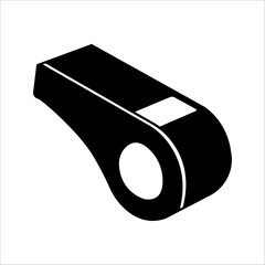 Whistle icon in line style. Editable stroke