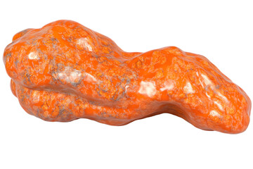 Spicy orange pepper.  Irregular shape.  Vibrant color.  Rough texture