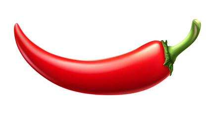 Vibrant red chili pepper.  Detailed illustration