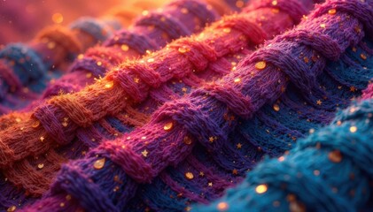Close-up of repeating textile design, intricate weave, fabric, clothing